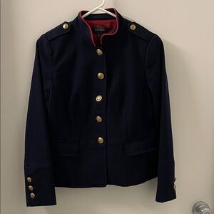 Talbots Dark Blue Blazer with Gold Buttons